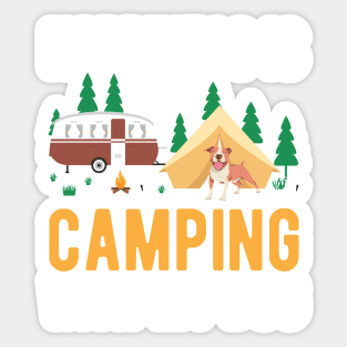 Happiness is Camping with my Dog Sticker